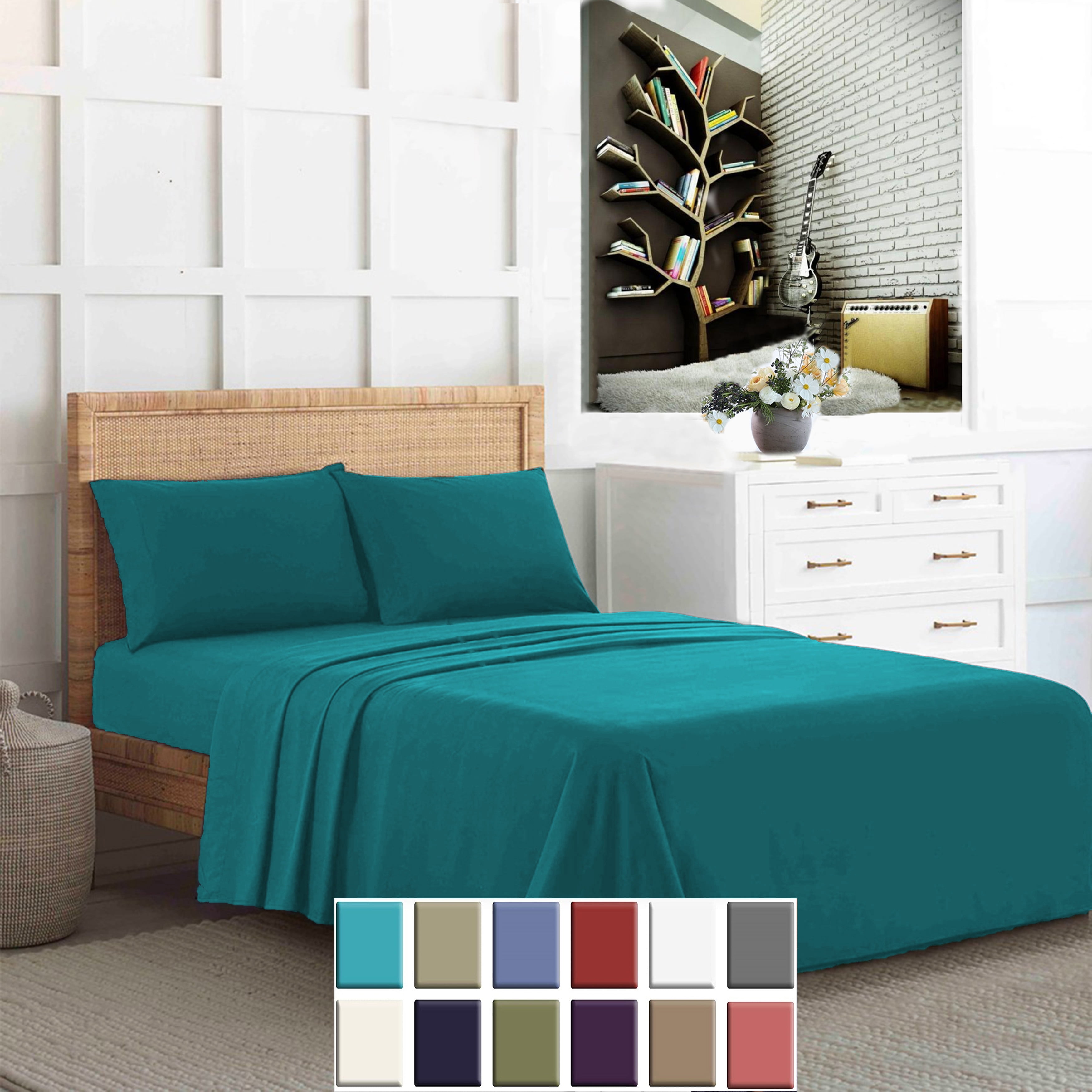 ECO-FRIENLY SOLID MOISTURE PREMIUM BAMBOO DEEP POCKET BEDDING SHEET COMPLETE SET ECO-FRIENLY SOLID MOISTURE PREMIUM BAMBOO DEEP POCKET BEDDING SHEET COMPLETE SET