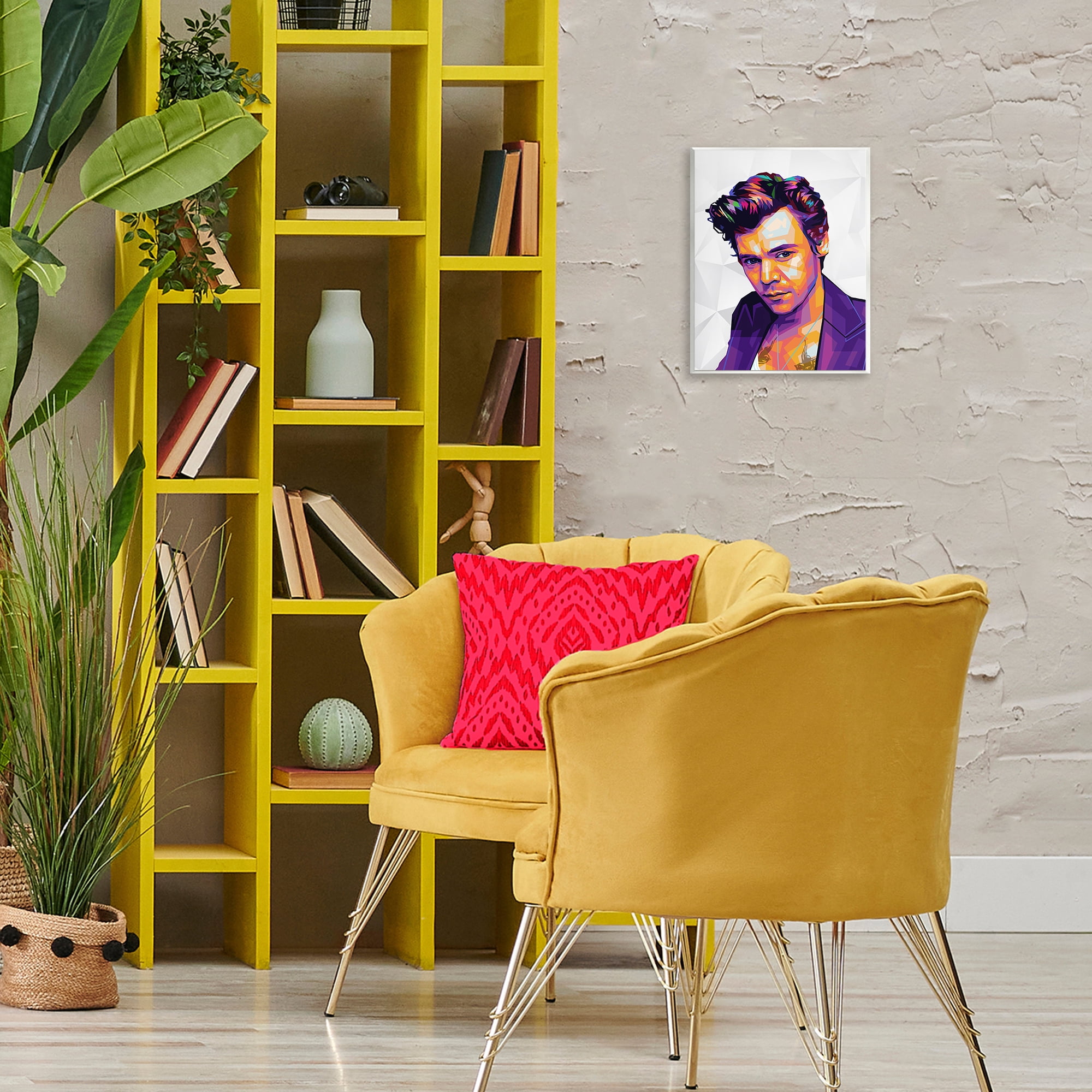 Stupell Industries Bright Hued Harry People Painting Unframed Art Print Wall Art, 11 x 14