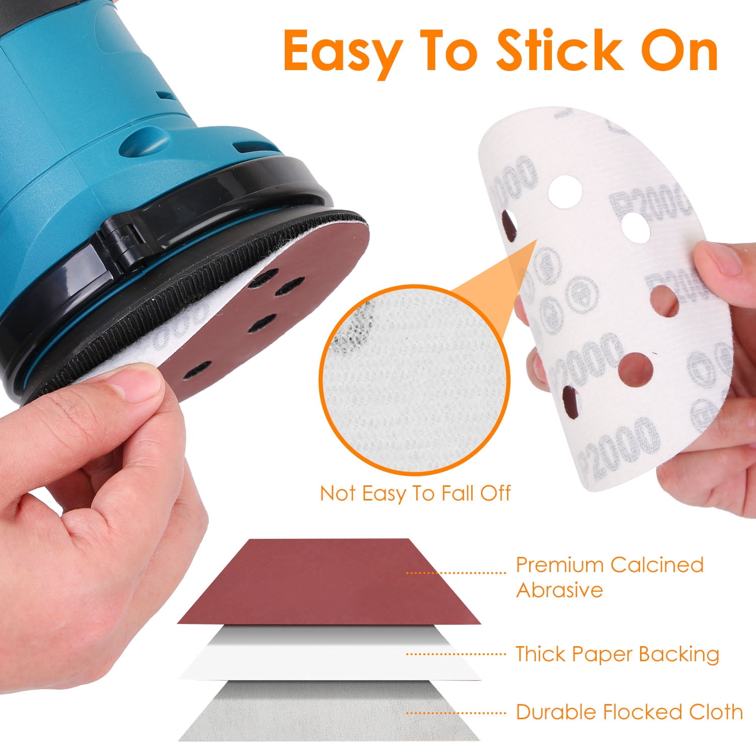 120Pcs 8 Hole Sander Replacement Pads iMounTEK Random Orbital Sander Pads Sanding Discs 5 in 2000Grit