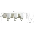 thumbnail image 2 of Progress Lighting Gather 3-Light Bath Bracket, Brushed Nickel, Etched Glass Shades, 2 of 4