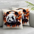 thumbnail image 3 of Orinice Panda Headphones Modern Art Graphic Decorative Throw Pillow Cover for Home Couch Living Room Bed Sofa 24x24in, 3 of 5