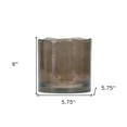 thumbnail image 5 of HomeRoots 516255 6 in. Crystal Glass Gray Round Table Vase, 5 of 5