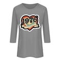 thumbnail image 5 of Lumosvexa Summer Womens Casual T-Shirt for Women Plain Short Sleeved Shirt Tops Crew Neck T-Shirt Gray Size 2XL, 5 of 5