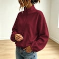 thumbnail image 4 of Hurxie Womens Half Zip Pullover Sweatshirt Long Sleeve Quarter Zip Sweatshirts Mock Neck Soft Casual Fall Sweatshirts, Daily Wear, 4 of 7
