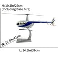 thumbnail image 3 of APPLAYERR Die Cast Alloy Robinson R44 Raven Helicopter Model 1:32 Scale 37cm x 42cm for Desktop Decor Display Stand Gift, 3 of 7