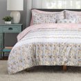 thumbnail image 3 of EnvioHome Queen Size 3 Piece Microfiber Comforter Set for All-Season Comfort | Down Alternative Hotel Bedding Sets, Ultra-Soft Full/Queen Comforter Set with Matching Pillow Shams - Pink Floral, 3 of 6