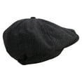 thumbnail image 3 of Big Size 6 Panel Herringbone Applejack Ivy Cap - Black 2XL-3XL, 3 of 5