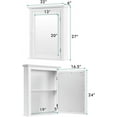 thumbnail image 2 of RONG-3 Bathroom Cabinet with Mirror, Mirrored Wall-Mounted Storage Medicine Cabinet w/Single Door & Adjustable Shelf , Multipurpose Wall Cabinet for Bathroom，White, 2 of 10
