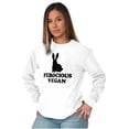 thumbnail image 4 of Ferocious Vegan Herbivore Bunny Long Sleeve TShirt Men Women Brisco Brands X, 4 of 6