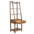 thumbnail image 3 of Benjara Yael Freestanding Pier with Adjustable Shelves, 72 Inch Light Brown, 3 of 6
