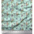 thumbnail image 1 of Soimoi Velvet Fabric Leaves & Floral Artistic Printed Craft Fabric by the Yard 58 Inch Wide, 1 of 1