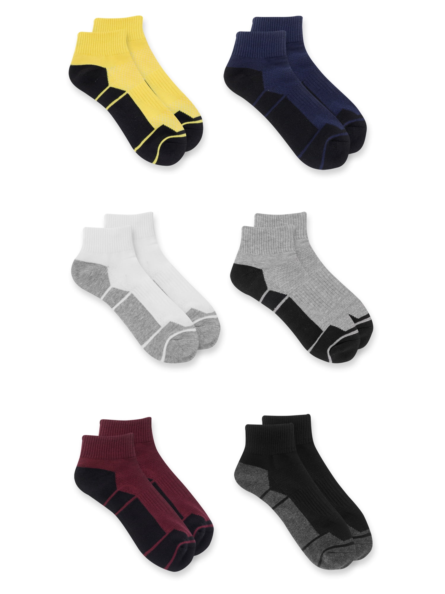 Russell Boys Ankle Socks, 6 Pack