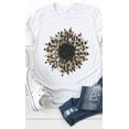 thumbnail image 4 of Leopard Print Sunflower Graphic Tee T-Shirt, 4 of 8