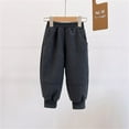 thumbnail image 3 of GBSYEWXS Boys Soft Jogger Pants Comfortable Elastic Waist Trousers Solid Color Casual Sweatpant Grey Size 6-7 Years, 3 of 3