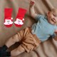 thumbnail image 3 of GOOHOCHY 2 pares de calcetines navideños de algodón grueso para bebé, calcetines cálidos para recién nacidos., 3 of 8