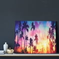 thumbnail image 3 of Kdxio Tropical Palm Tree at Sunset Pattern Canvas Wall Art for Living Room Wall Decor for Bedroom Bathroom Modern Framed Canvas Art Prints Ready to Hang,Horizontal, 3 of 6