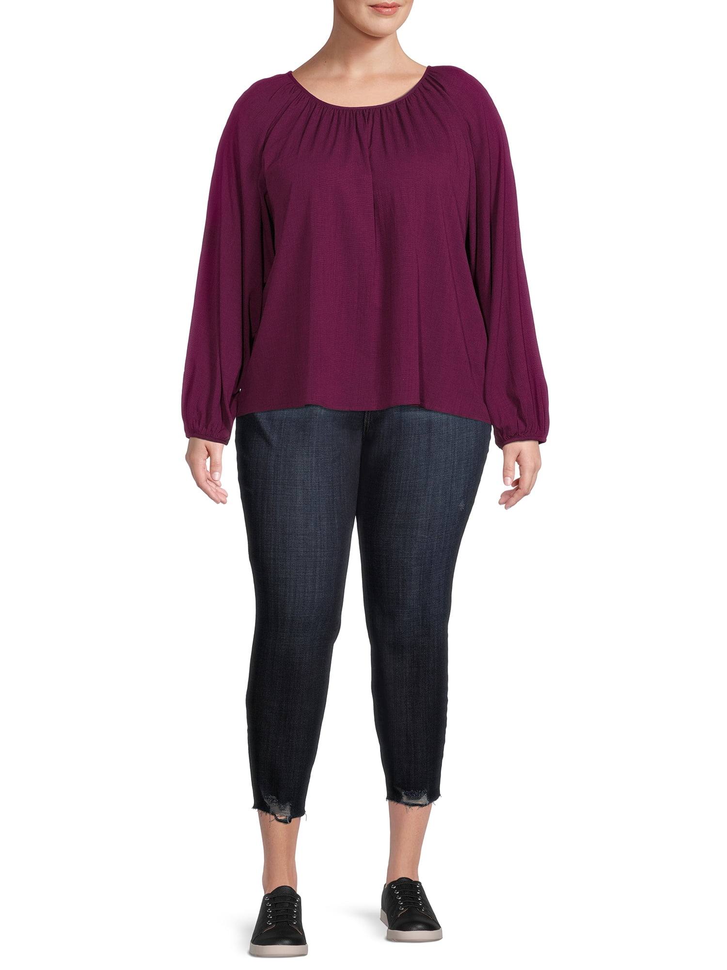 terra and sky peasant top