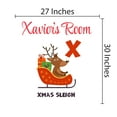 thumbnail image 3 of ALPHABET - Easy To Apply Home Nursery Multicolored Xmas Sleigh Reindeer Décor Customized Name Lettering Art Design Vinyl Wall Decal Sticker - Kids Bedroom Letter X Alphabet Wall Decoration 27" x 30", 3 of 3