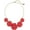 Red, variant on Bocar Acrylic Flower Pendant Collar Statement Choker Necklace for Women, 18.8inch (NK-10241-Orange)