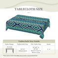 thumbnail image 4 of DouZhe Rectangular Tablecloth, Vintage Southwestern Style Blue Table Cloth for Kitchen Dinning Tabletop, 72" x 54" Waterproof Polyester Table Cover, 4 of 8