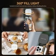 thumbnail image 4 of Magnetic Selfie Light Compatible for MagSafe iPhone, CRI 95+ 700lx/0.3m Folding LED Phone Fill Ring Lighting with Full Mirror for Zoom Makeup Photography Recording Conference TikTok(Black), 4 of 7