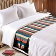 thumbnail image 4 of Bed Runner Scarf for Queen Size Bed, Forest Elk Beds Scarf Throws for Foot of Bedding, Multicolors Geometric Stripes Plant Tree Decorative Beds Runners for Bedroom Guestroom, 83"x20", 4 of 8