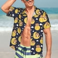 thumbnail image 5 of Lsque Moon Bear pattern Hawaiian Shirt for Men, Unisex Summer Beach Casual Short Sleeve Button Down Shirts-X-Large, 5 of 9