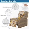 thumbnail image 6 of Renewold Butterfly Sunflower Retro Stretch Recliner Couch Cover Heavy Duty Reclining Chair Cover 4 Pieces Lazy Boy Recliner Chair Slipcover Thick Soft Furniture Protector, 6 of 8