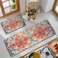 thumbnail image 3 of Kitchen Mats for Floor Set of 2 Pieces Bohemian Floral Medallion Country Vintage Kitchen Rugs and Mats Non Skid Washable Kitchen Floor Mat(17" Wx30 L+17" Wx 47" L), 3 of 6