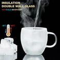 thumbnail image 4 of Double Wall Insulated Glasses Espresso Cups Set of 4 (50% Thicker), 5 oz Clear Coffee with Handle, Shot Glasses, Suit for Machine, Latte, Cappuccino, Glass Mugs, 4 of 4