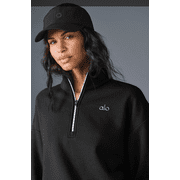 ALO Accolade 1/4 Zip Pullover Black - Size: Small