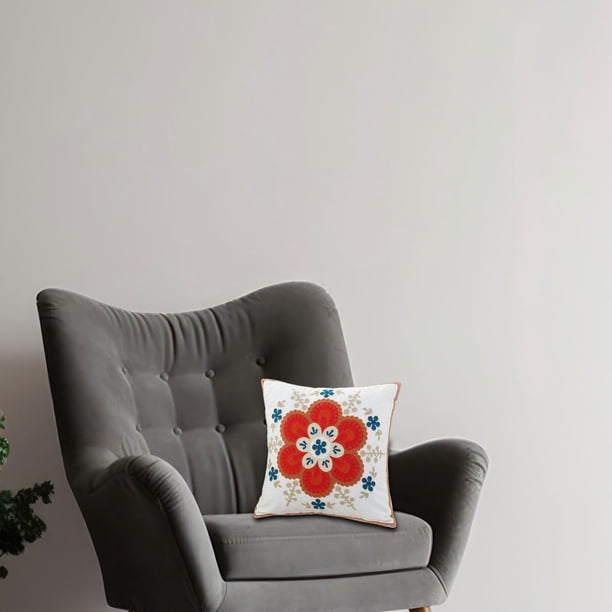 Funda de cojín con estampado floral, funda de almohada decorativa cuadrada, funda de almohada para el hogar, restaurante, oficina, regalo de Estilo A