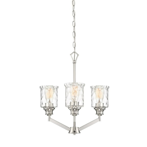 96383-PN-Designers Fountain-Drake - Three Light Chandelier-Polished Nickel Finish    -Traditional Installation