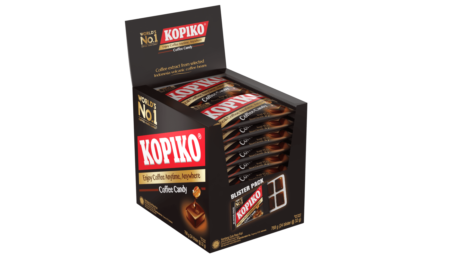 Kopiko Coffee Candy Blister Pack 1.13 oz. Enjoy Coffee Anytime