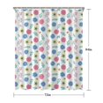 thumbnail image 5 of Pioneer Flower Floral Print Pattern Shower Curtain 72"x84", Bathroom Decorative Shower Curtain Set with 12 Hooks, Waterproof Washable, 5 of 6