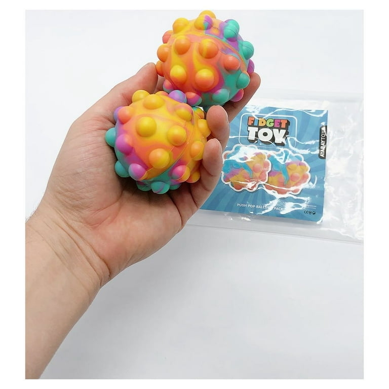 New Antistres Cube Rainbow Push Bubble Fidget Elastic Ball Popite