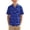 Blue, variant on Scyoekwg Children's Boys Button Up Shirts Summer Fashion Turn-down Collar Short Sleeves Shirt Casual Loose Comfy Tops (Brown,11-12 Years)