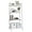 White, variant on Bamboo Ladder Bookcase, Bathroom Storage Rack Organizer, 4 Tier and 5 Tier Freestanding Plant Display Stand Space Saver Shelves for Bedroom, Kitchen, Balcony (White, 4 Tiers (39" H))