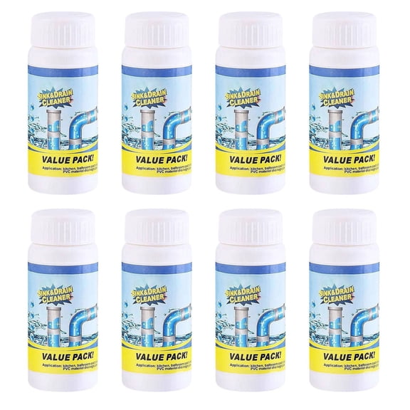 Rourlinge Fast Acting Enzyme Drain Cleaner Powder for Sink Shower Bathtub Toilet Pipe Unclogger Hair Grease Food Waste Removal Septic Safe Drain Opener