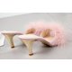thumbnail image 5 of Pantuflas de mujer, tacones de gatito, pantuflas peludas, sandalias tipo mula, 5 of 5