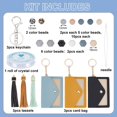 thumbnail image 2 of Silicone Beads Keychain Making Kit Assorted Silicone Beads with 3 Styles PU Leather Card Holder Wallet, 2 of 9