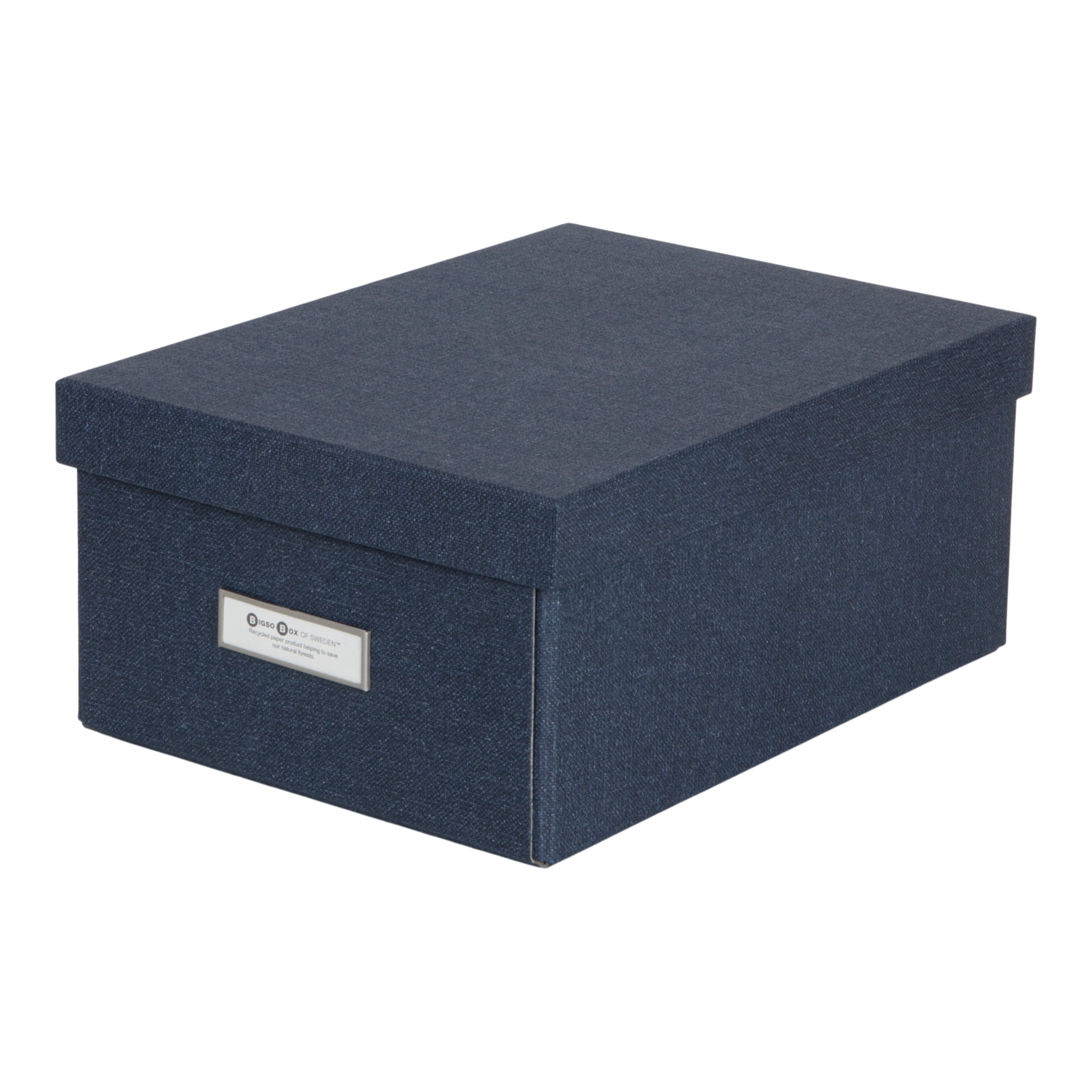 Bigso Katrin KD Collapsible Storage Box | Photo Storage Box | Blue