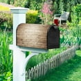 thumbnail image 2 of Wooden Board Mailbox Cover Vintage Wooden Wall Retro Grain Old Texture Magnetic Mailbox Covers Countryside Style Mail Box Wraps Post Letter Box Cover Standard Size 18x21 Inch for Home Yard, 2 of 6