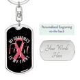 thumbnail image 2 of To My Wife  My Grandmas Fight is My Fight Stainless Steel or 18k Gold Premium Swivel Dog Tag Keychain, 2 of 16