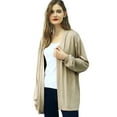 thumbnail image 1 of Doublju Womens Long Sleeve Loose Fit Open Front Casual Cardigan With Plus Size, 1 of 4