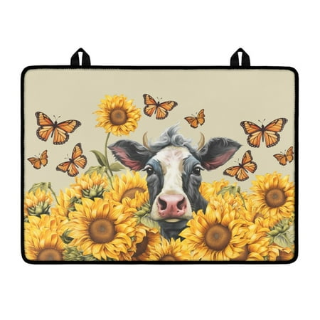 

Xoenoiee Cow Sunflower Butterfly Print Electric Stove Top Covers Silicone Stove Top Protector for Glass Top Stove 29.18 x 20.96 inch RV Stove Top Covers Dish Drying Mats For Kitchen