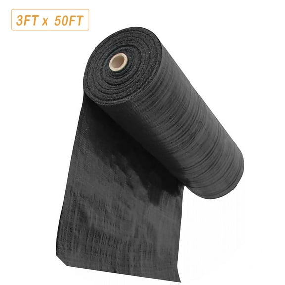 3FT x 50FT Weed Barrier, Heavy-duty Landscape Fabric Ground Cover Polypropylene Cloth Premium Weeds Control Mat Easy Setup for Flower Bed, Pavers, and Other Outdoor Projects