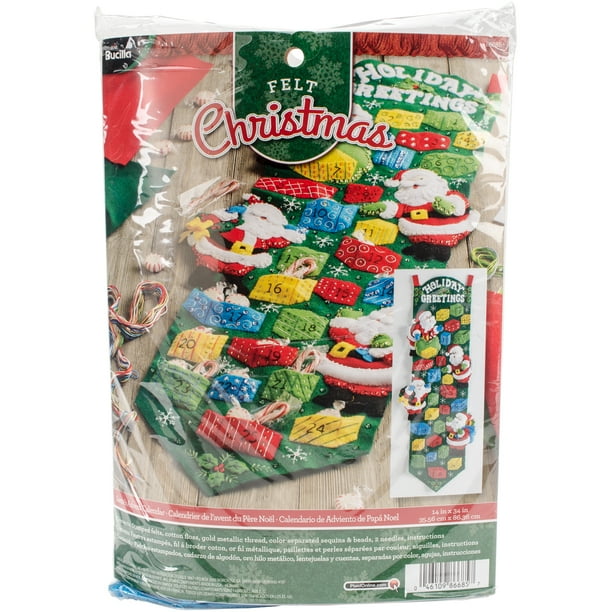 Bucilla Advent Calendar Felt Applique Kit 