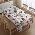 thumbnail image 2 of White Christmas Santa Pattern Rectangle Tablecloth 60"x84",Waterproof Polyester Rectangle Table Cloth, Wipeable Spillproof Polyester Tablecloth for Dining, Camping, Indoor and Outdoor, 2 of 5