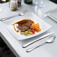 thumbnail image 5 of 6 Silver stainless steel cutlery 1010 round handle knife, fork and spoon cutlery set suitable for family dinner hotel, 5 of 5